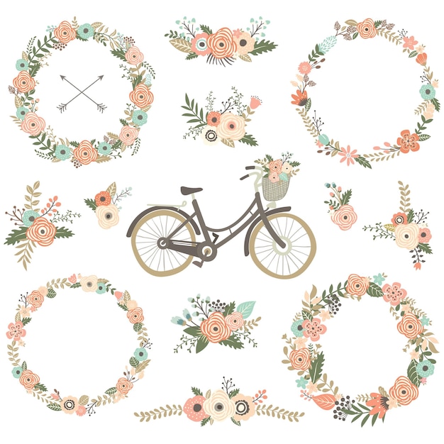 Bicicletas vintage flower