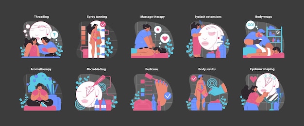El bienestar y la belleza establecen una amplia gama de tratamientos corporales y faciales para la relajación y la estética