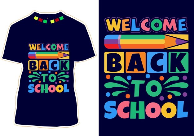 Bienvenido al diseño de camiseta de regreso a la escuela