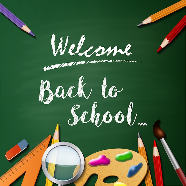 Bienvenido al fondo de la escuela con el equipo escolar