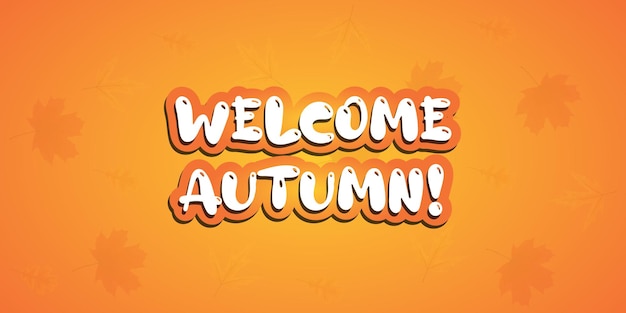 Bienvenido banner de otoño