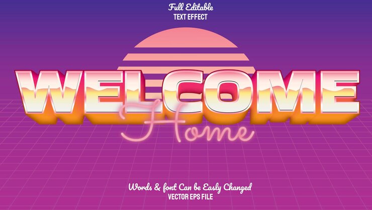 BIENVENIDO A CASA Efecto de texto
