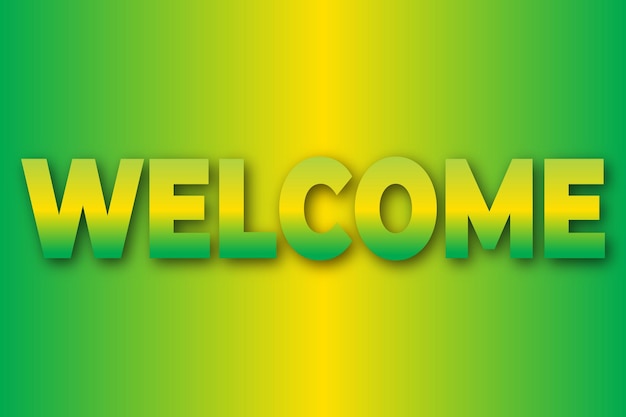 Bienvenido efecto de texto editable en 3d Efecto de fuente moderna