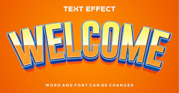 bienvenido efecto de texto editable