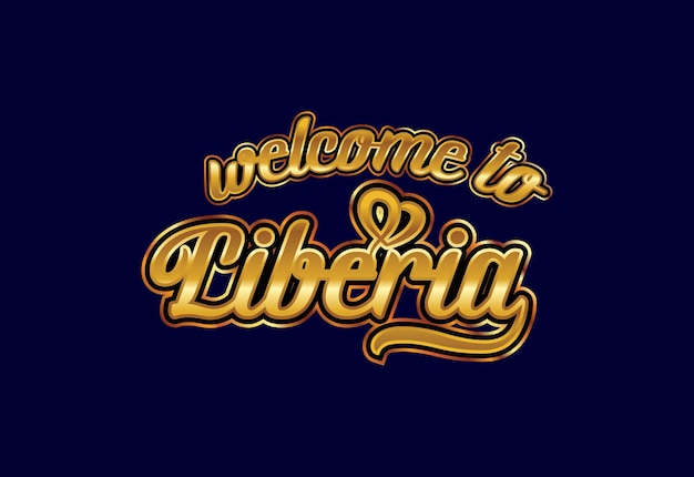 Bienvenido a liberia texto de palabra fuente creativa diseño ilustración signo de bienvenida