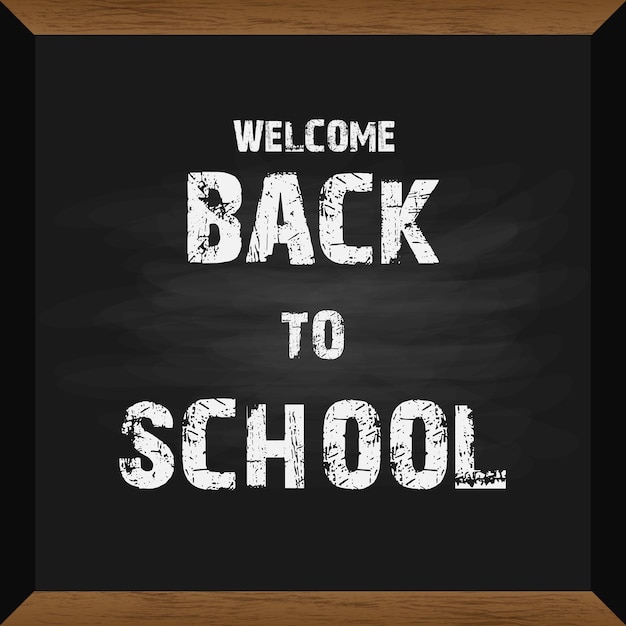 Bienvenido de nuevo a la escuela Black Board Social Media Banner