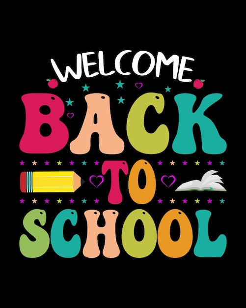 Bienvenido de vuelta a la escuela diseño de camisetas