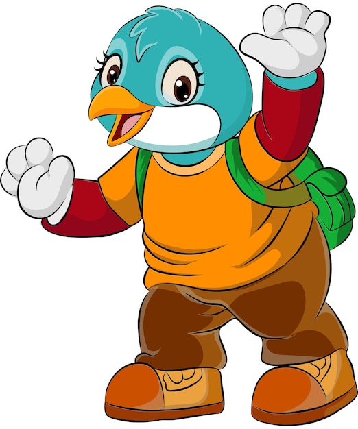 Bienvenido de vuelta a la escuela Ilustración de dibujos animados Vector
