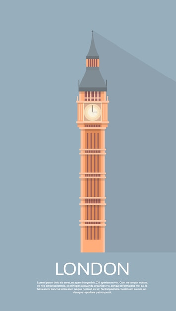 Vector big ban london clock tower