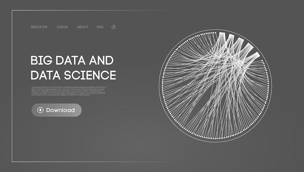 Big data y ciencia de datos tecnología futurista visualización de datos
