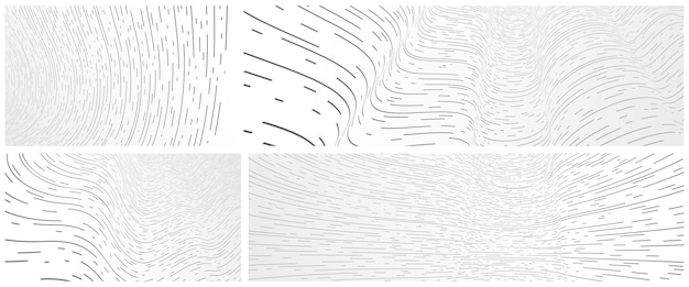 Big data flow technology and science vector backgrounds set tech abstraction with lines electronics and digital style in 3D dimensional perspective abstract illustration