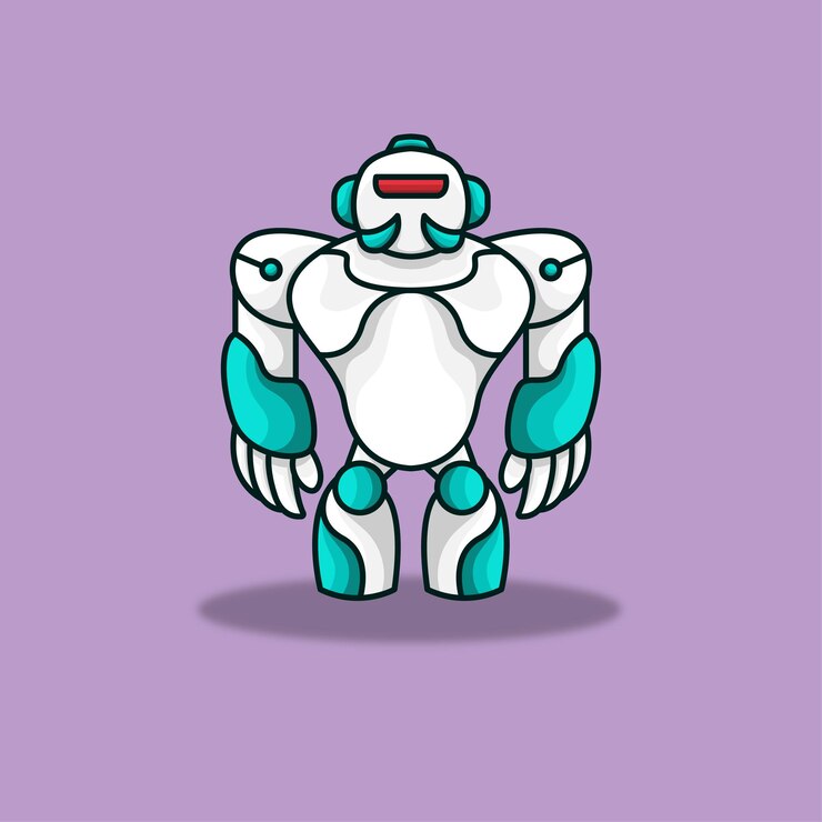 Vector big guy mascota robot mecha ilustración de dibujos animados