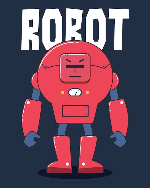 Big red robot illustration