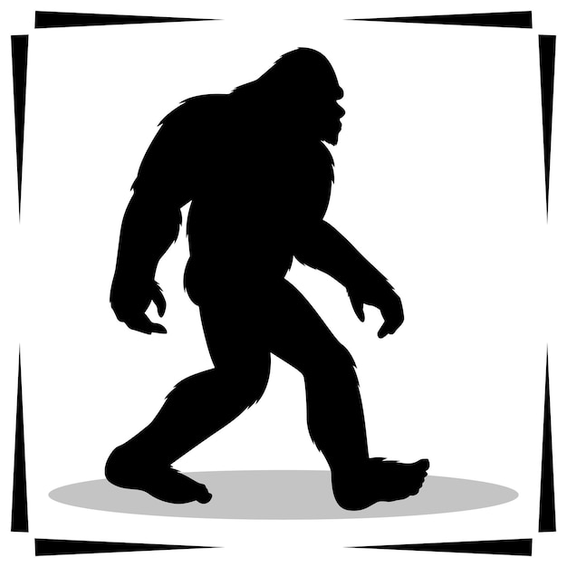 Bigfoot silueta ilustraciones bigfoot silueta iconos bigfoot ilustración vectorial