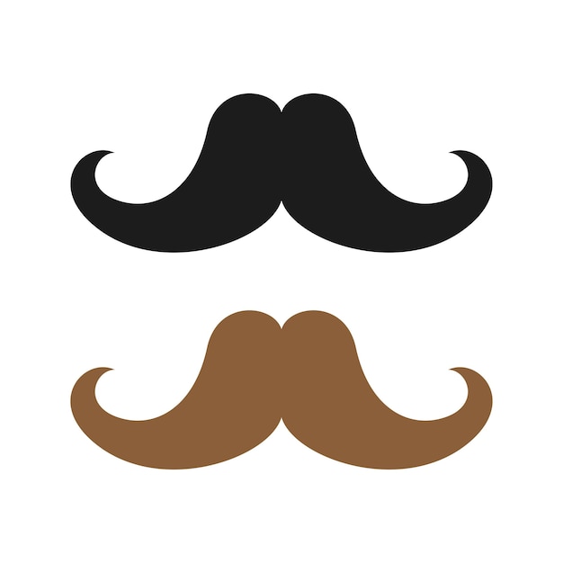 Bigote aislado sobre fondo blanco.