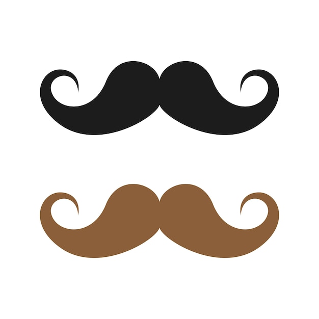 Bigote aislado sobre fondo blanco.