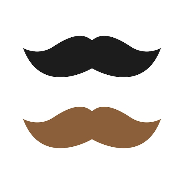 Bigote aislado sobre fondo blanco.