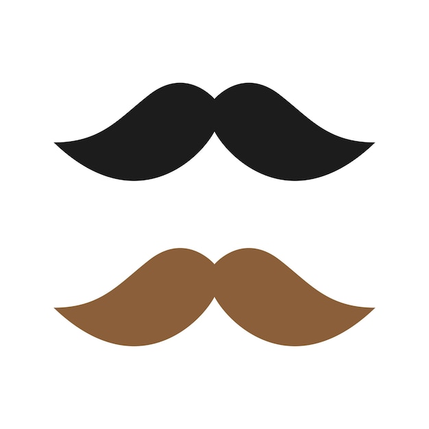 Bigote aislado sobre fondo blanco.