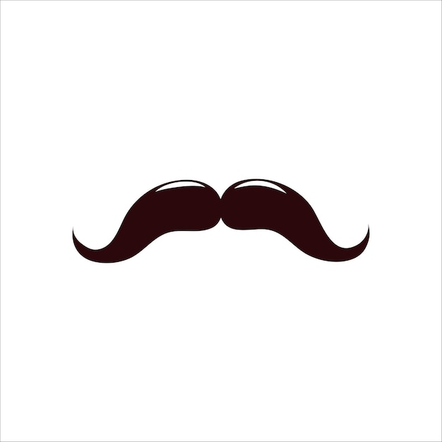 Bigote en estilo de dibujos animados fondo blanco aislado