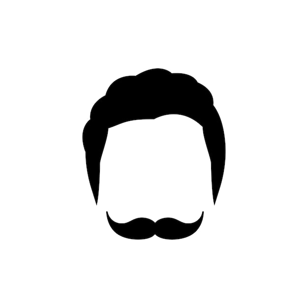 Bigote y gafas de hombre vector