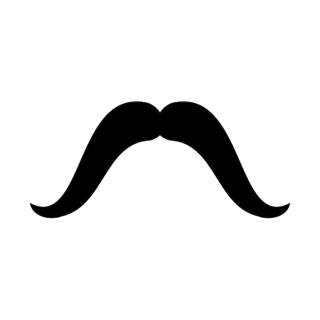 Vector bigote plano vectorial