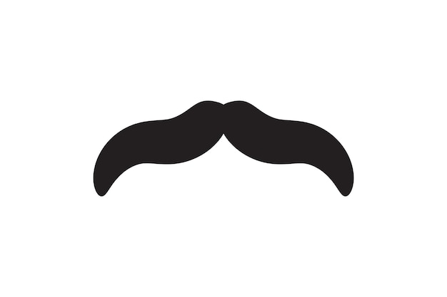 bigote, vector, icono, negro, retro, estilo, bigote, afeitado, peluquero, vendimia, hombre, cara