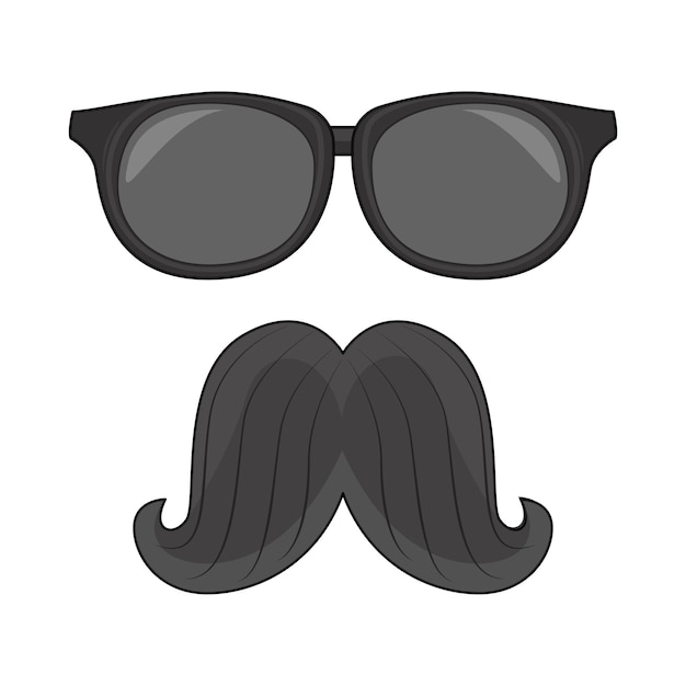 Vector el bigote.