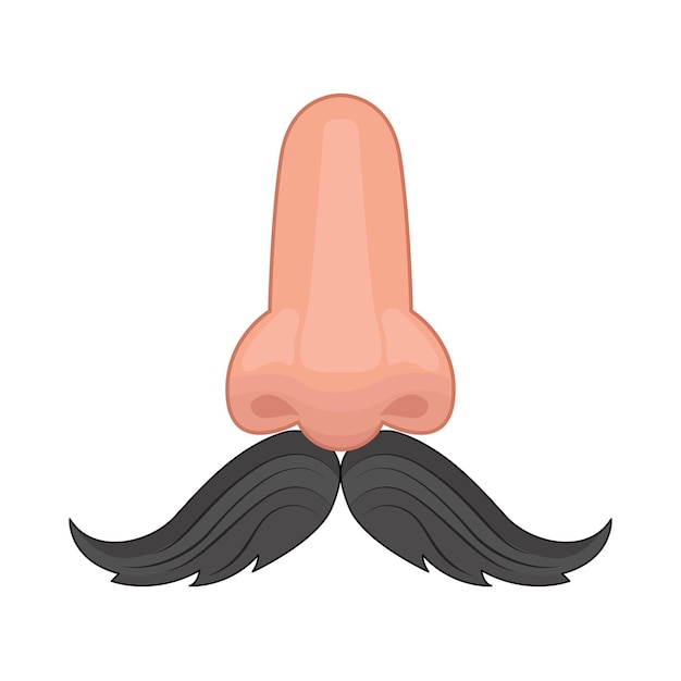 Vector el bigote.