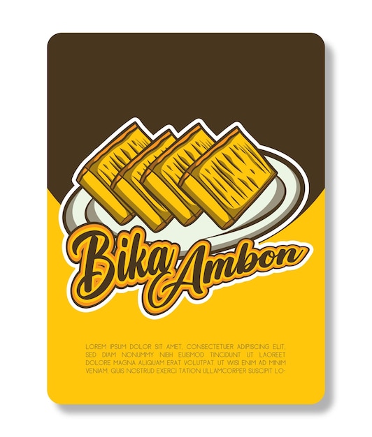 Bika Ambon Merienda tradicional Diseño vectorial indonesio
