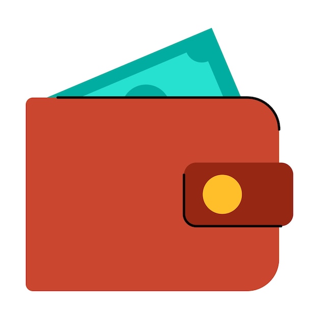 billetera con dólar dentro ilustración vectorial para ilustración de vacaciones de vacaciones