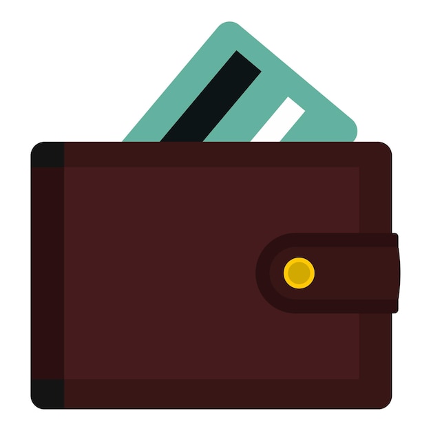 Vector billetera con icono de tarjetas de crédito ilustración plana del icono vectorial de billetera para diseño web