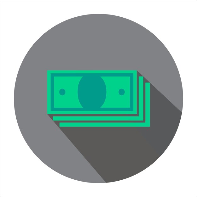 Billetes de dinero esbozan icono vector símbolo de efectivo mínimo o elemento de logotipo en estilo de línea fina