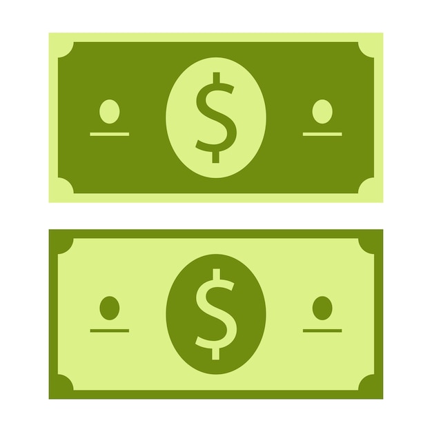 billetes de dinero en vector