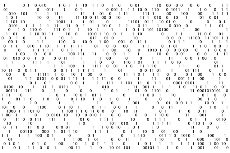 Vector binary code matrix binary words vector background tech data analysis vector background