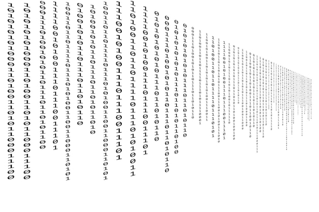 Binary code zero one flow design abstract matrix background with binary computer code