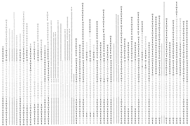 Binary Code Zero One Flowing Abstract Matrix Digital Art with binary computer code