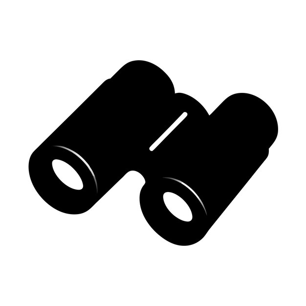 Binoculares silueta negra boceto vectorial aislado fondo blanco 32