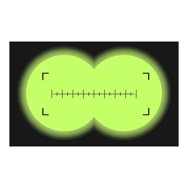 Vector binoculares de visión nocturna con retícula de orientación verde