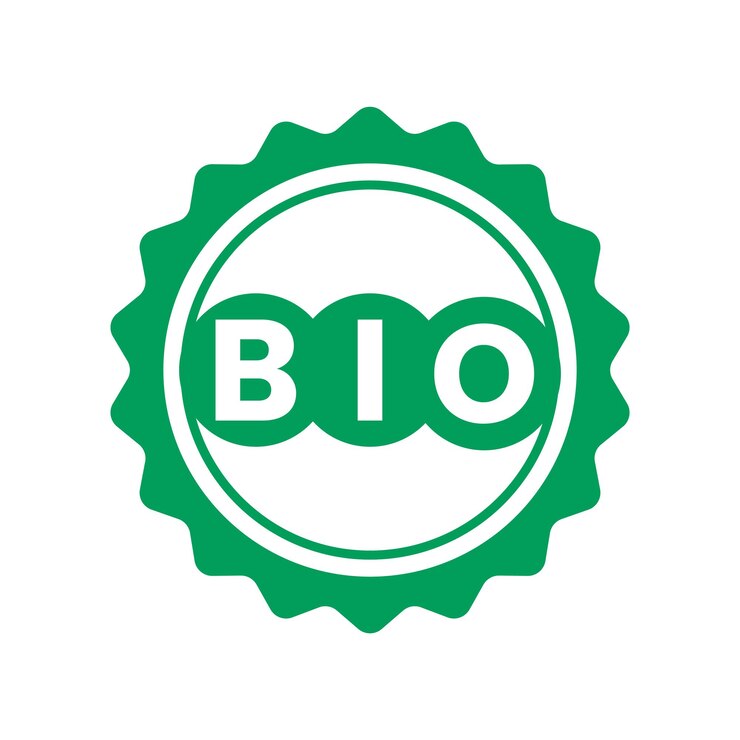 Vector bio producto pegatinas verdes etiquetas etiquetas iconos