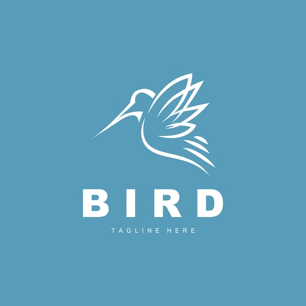 Bird Logo Bird Wings Vector Diseño minimalista para la marca del producto Plantilla Icono Ilustración