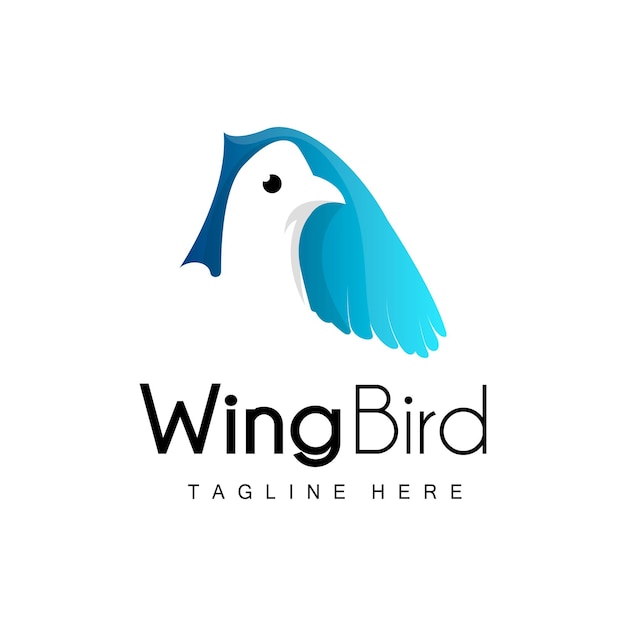 Bird Logo Bird Wings Vector Diseño minimalista para la marca del producto Plantilla Icono Ilustración