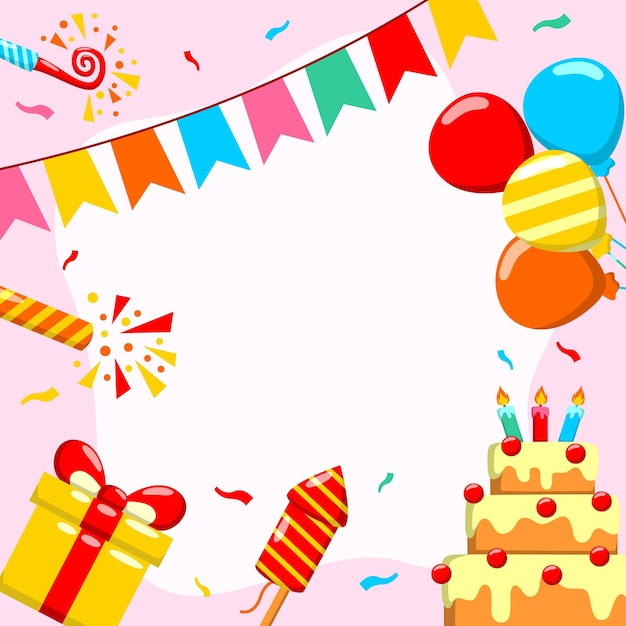 birthday celebrate party template background design