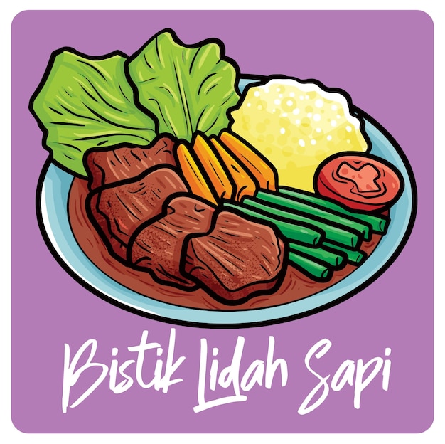 Bistik Lidah Sapi, una cocina tradicional de lengua de res de Indonesia