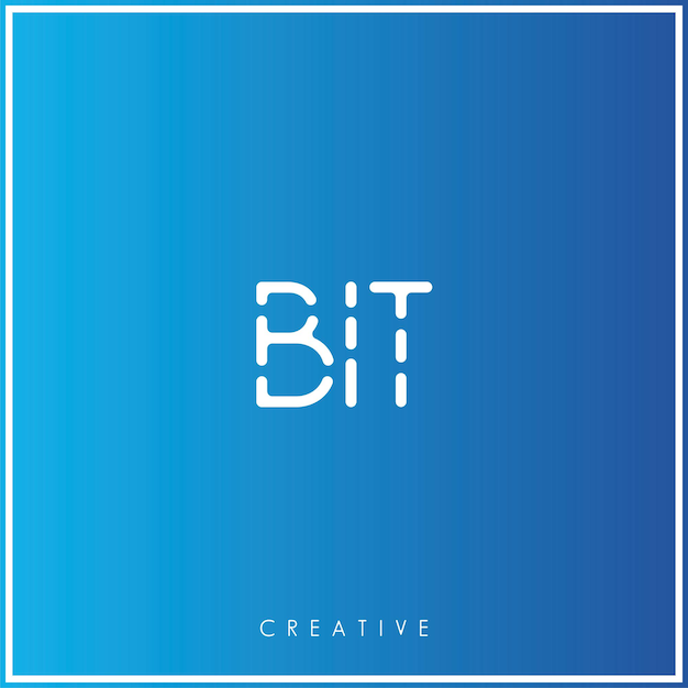 BIT Creative Vector Latter Diseño del logotipo Minimal Latter Logo Premium Ilustración vectorial Monograma