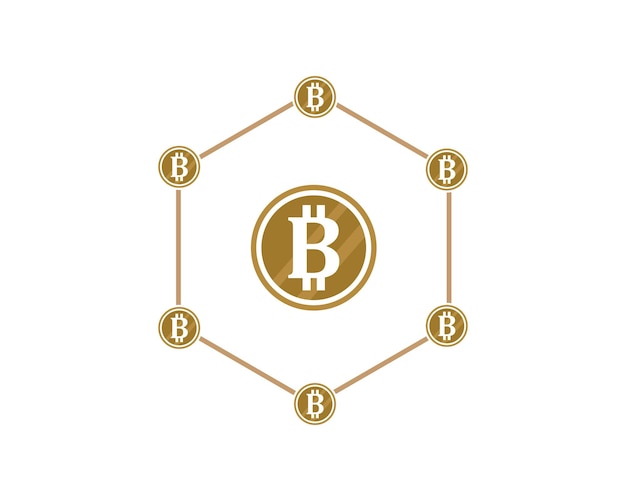 Bit moneda icono vector ilustración diseño