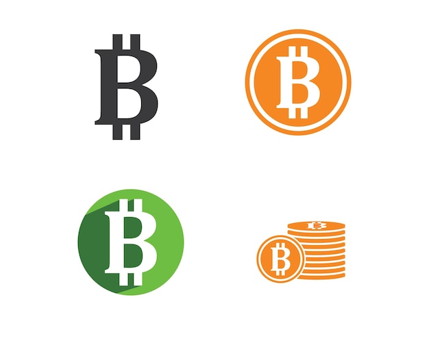 Bit moneda logo icono vector ilustración