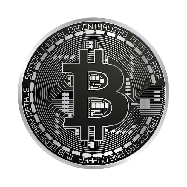 Bitcoin con diseño negro