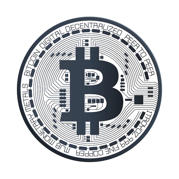 Bitcoin con diseño técnico