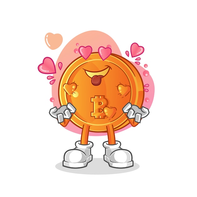 Bitcoin enamorarse ilustración