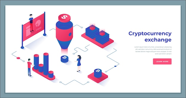 Bitcoin minería granja banca moneda crecimiento diagrama monitoreo digital página de destino isométrica vector